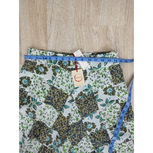 $170 Anthropologie Raga Size M Floral Patchwork Ruffle Lined Maxi Skirt Boho - Picture 6 of 9